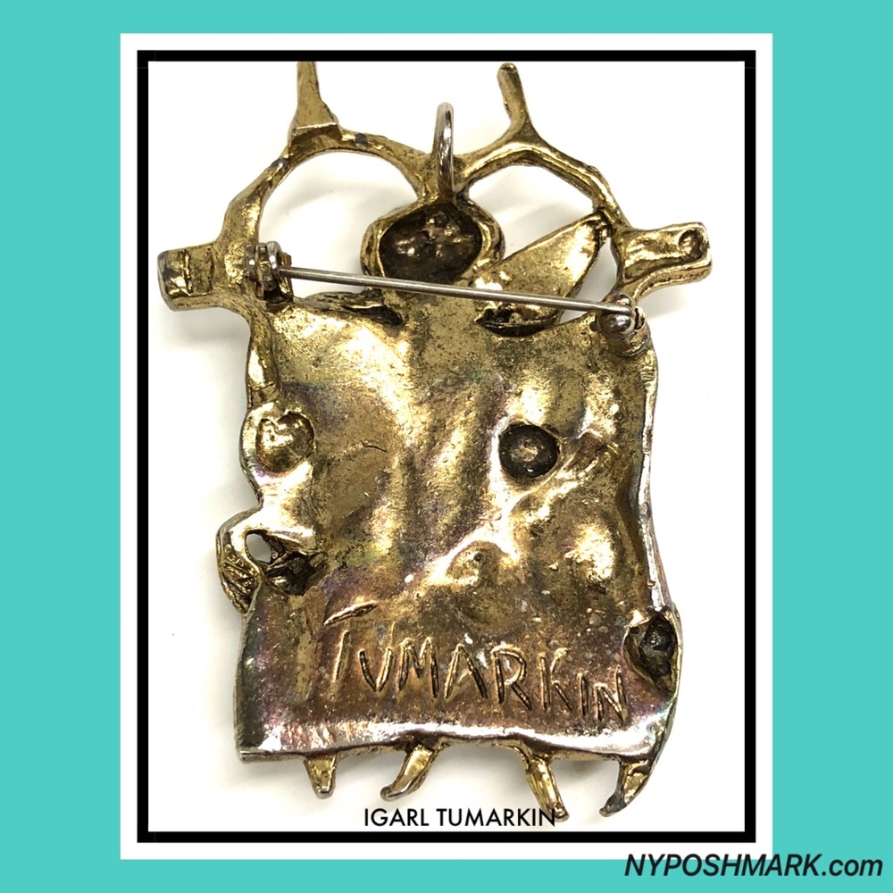 Isralian Igael Tumarkin Modernist Abstract Brooch - Picture 2 of 3